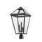 Z-Lite Talbot 3 Light Outdoor Post Mount Fixture, Black & Clear Beveled 579PHXLR-BK - alternate 6
